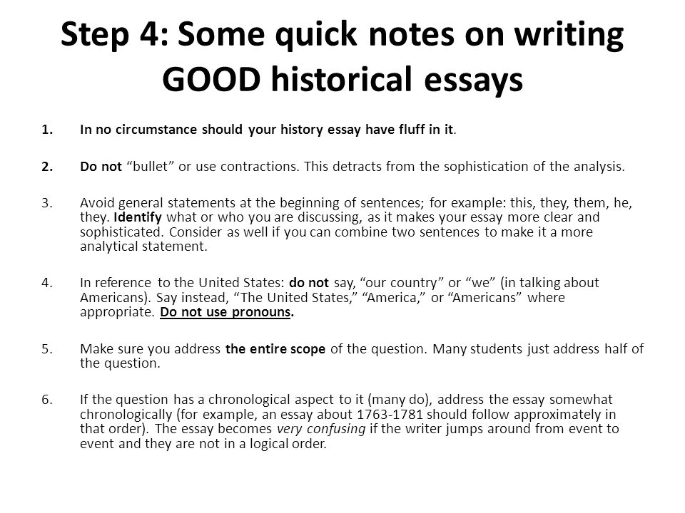 Writing good history essays for sale